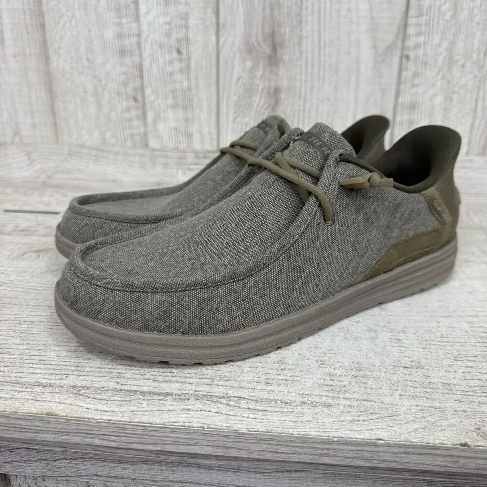 Skechers Melson Coronado Men’s Size 11 Slip-Ins Memory Foam 210959 Khaki Relaxed